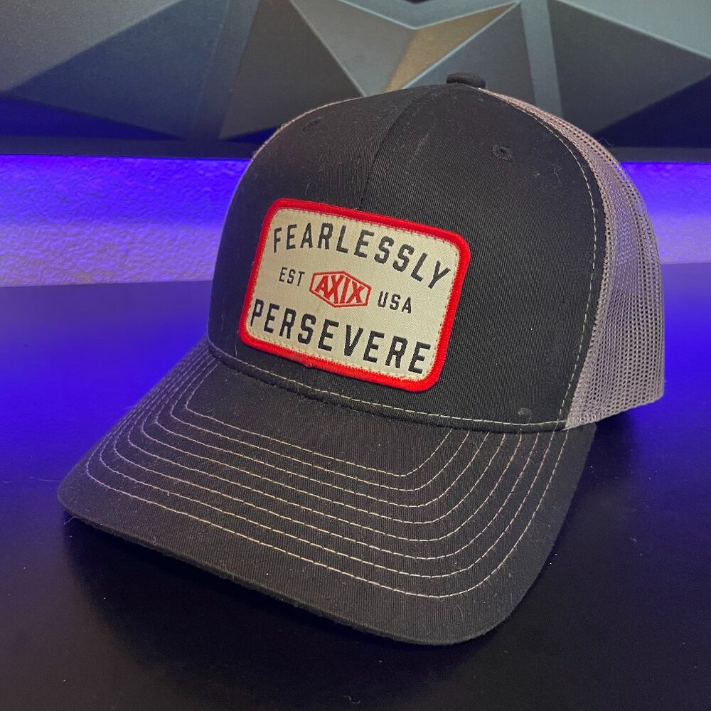 Fearlessly Persevere Trucker Hat AXIX - Motivational Snapback